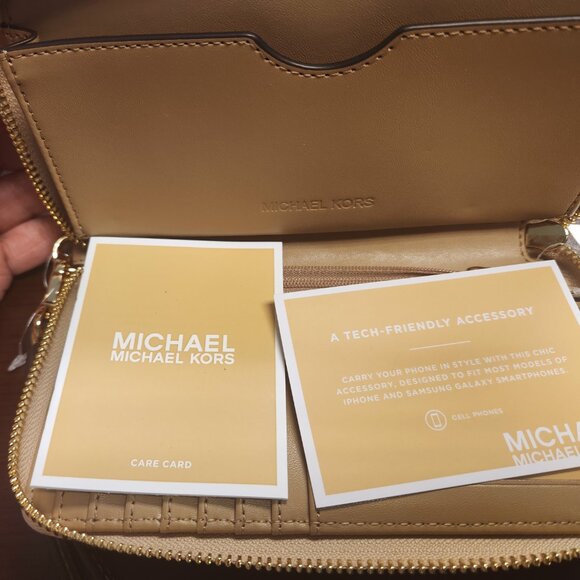 Michael Kors Adele Metallic Woven Leather Wallet - NWT- See Photos For Callout - Picture 10 of 12